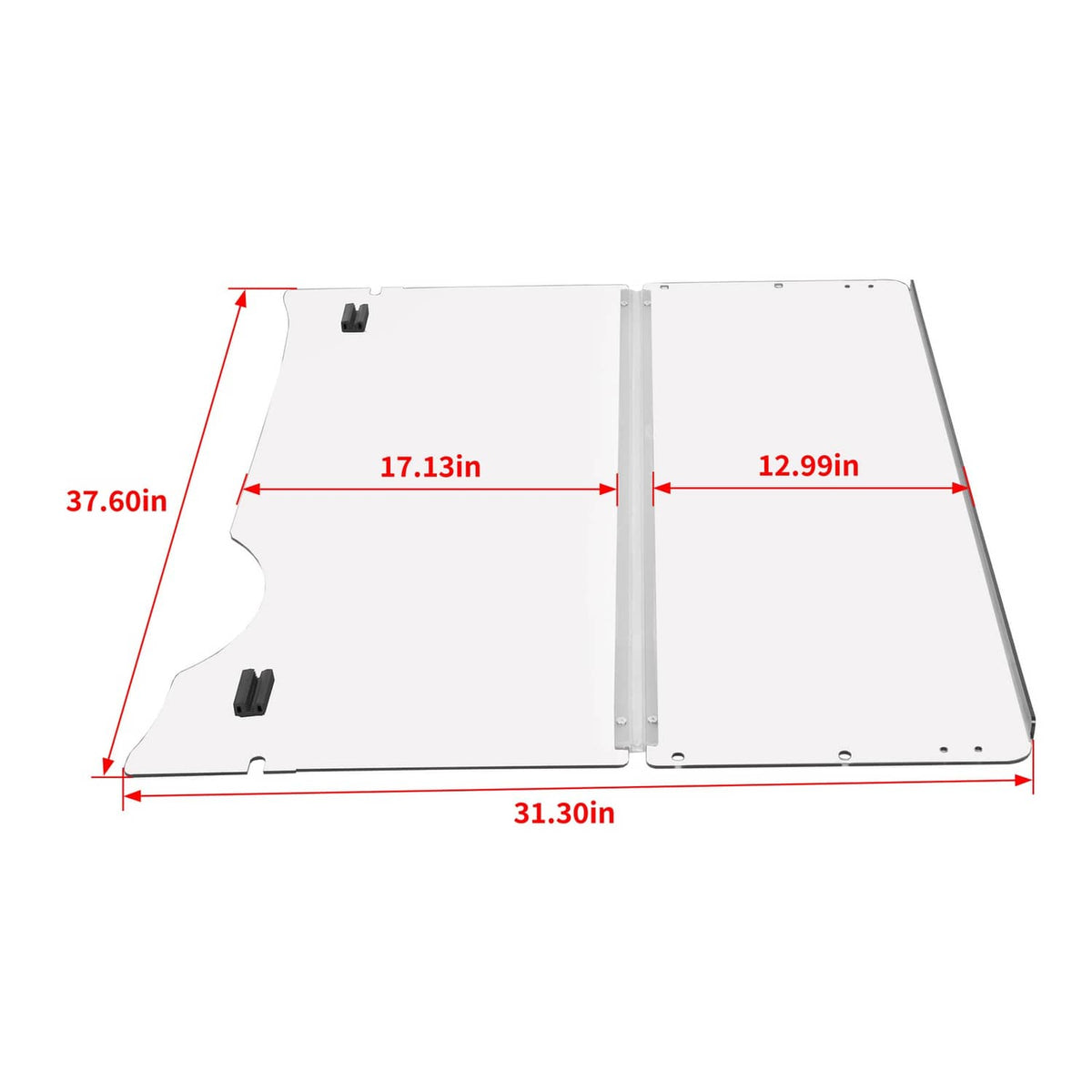 Solidspare Clear Foldable Windshield For Golf Cart Part For EZGO RXV 2008-Now Gas Electric