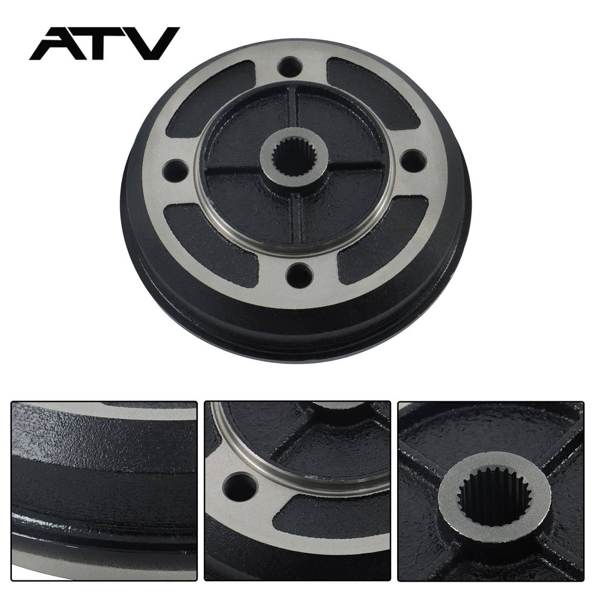 Solidspare Rear Brake Drum For Kawasaki Mule 2500 2510 2520 1994-2000 41038-1226 41038-1227