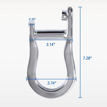 Solidspare 2Pcs Chrome Tow Hooks 84072462 for Chevrolet GMC Silverado Sierra 1500 2007-2019