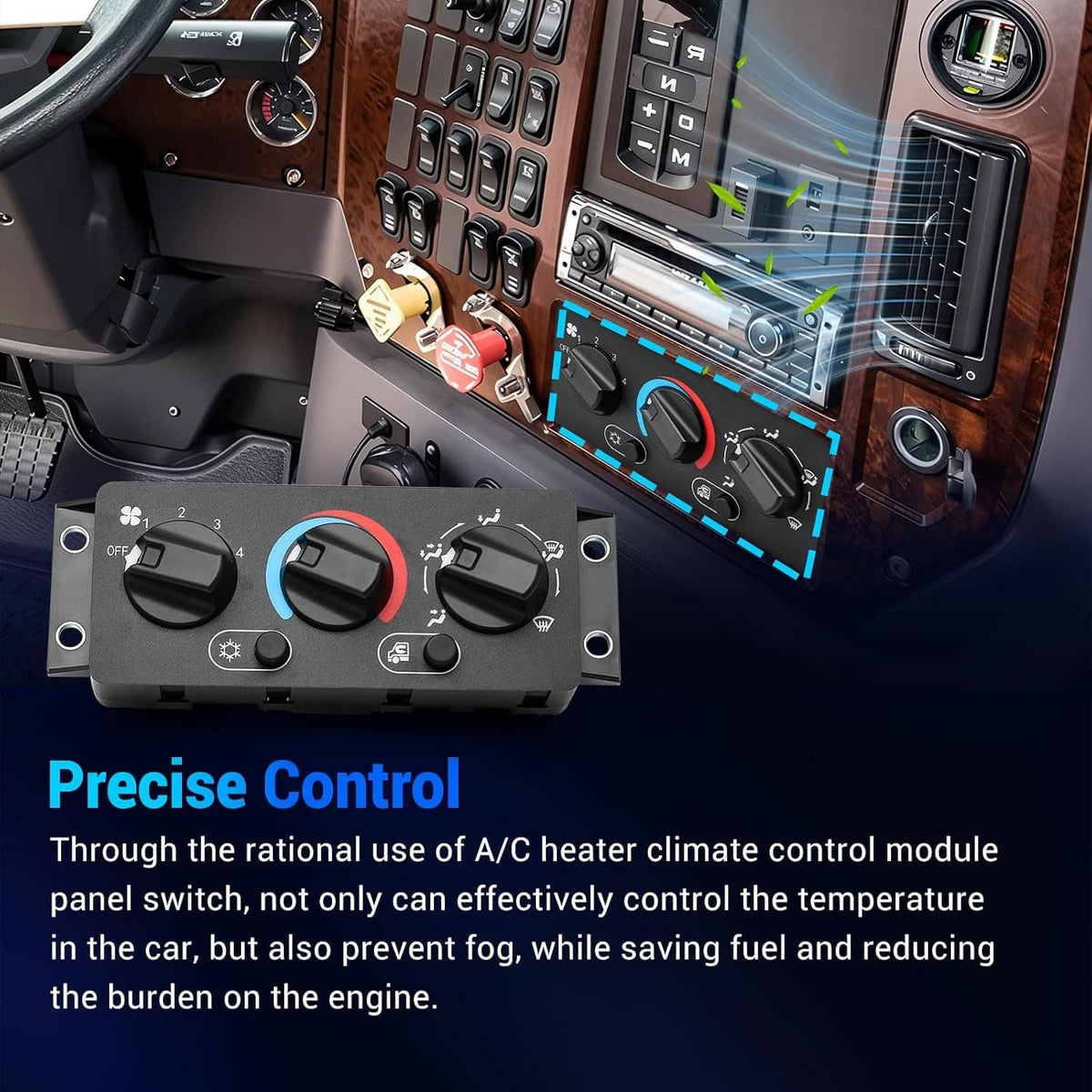 Solidspare A/C Climate Control Module Panel 25110700 20992943 for Mack Truck 2008-2018