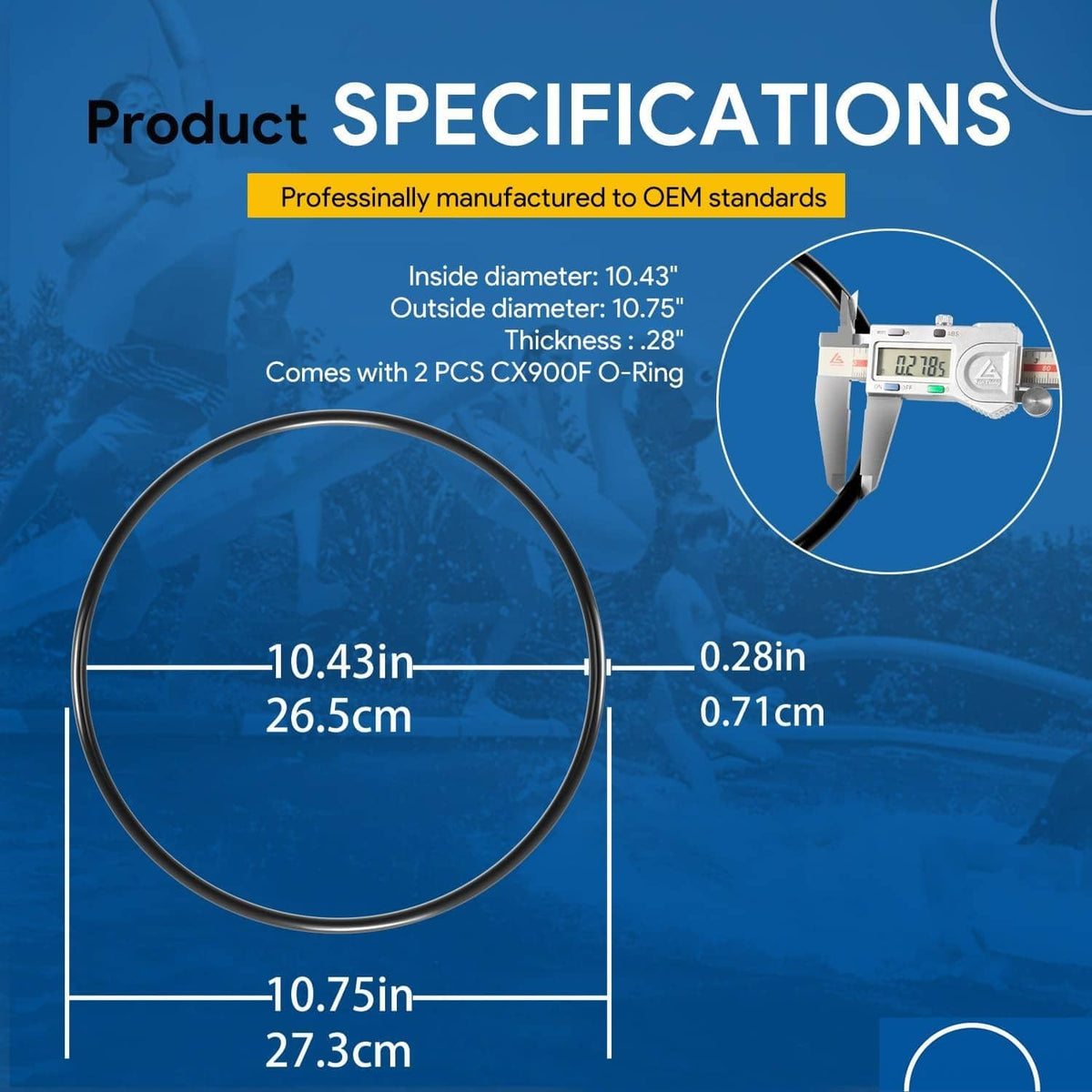 Solid Spare 2PCS CX900F O-Ring For Hayward Star-Clear Plus Cartridge Filter C751 C900 C1200