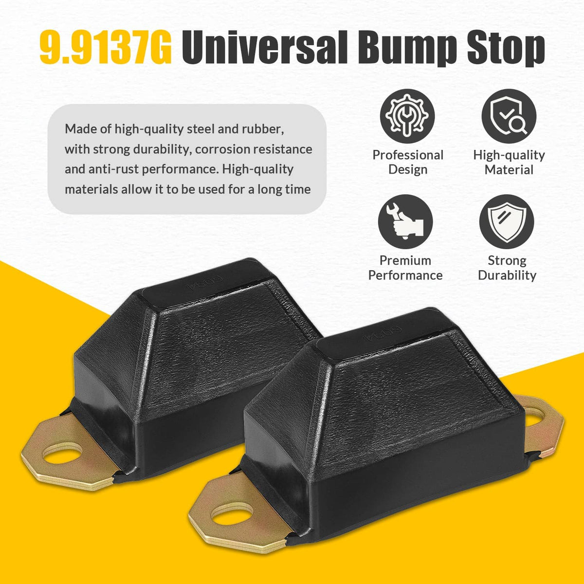 Solidspare 9.9137G Universal Bump Stop Set For 1976-1983 Jeep CJ5 & 1976-1986 Jeep CJ7