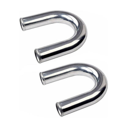 Solidspare 2.5" Universal Aluminum Turbo Intercooler Elbow Pipe Kit + Silicone Hose + Clamp
