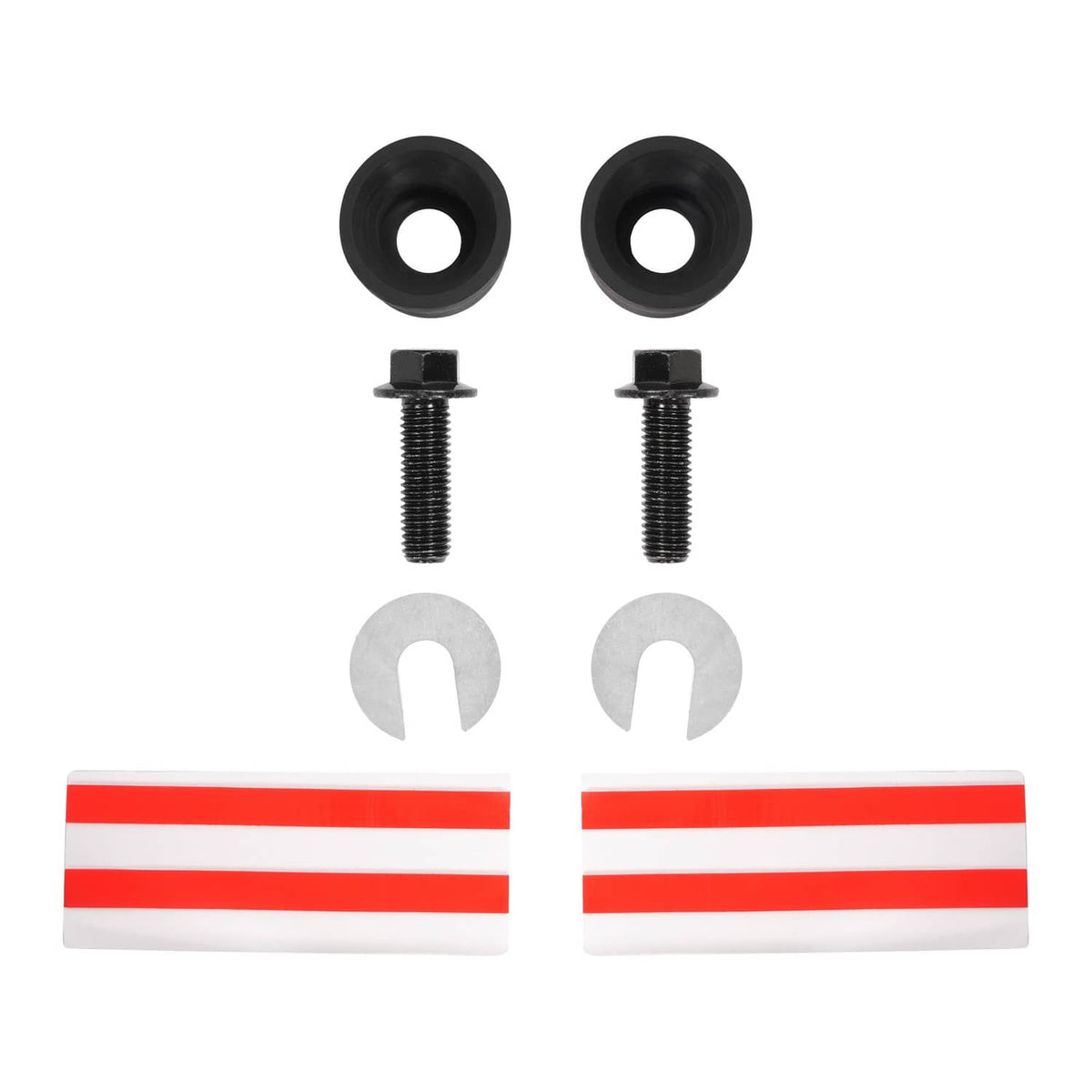 Solid Spare Pair Heavy Duty Front Car Tow Hooks with Hardware Kits For Ram 1500 DT 2019-2024