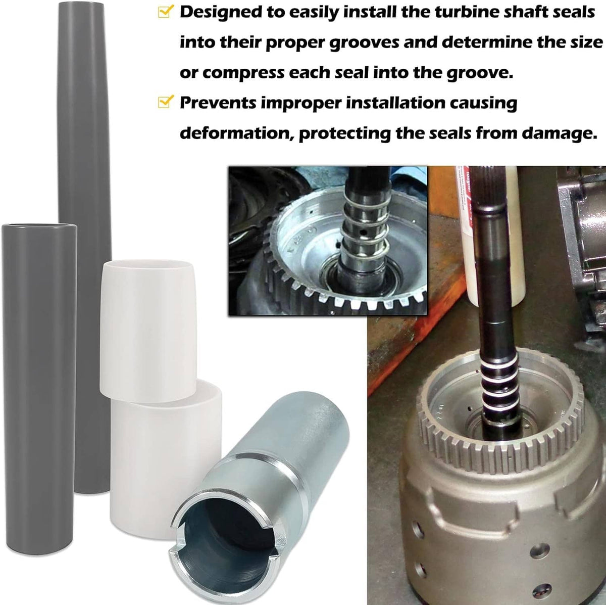 Solid Spare Turbine Shaft Pump Stator Ring Tool and Pump Bushing Rotor Sizer for 700R4 4L60E