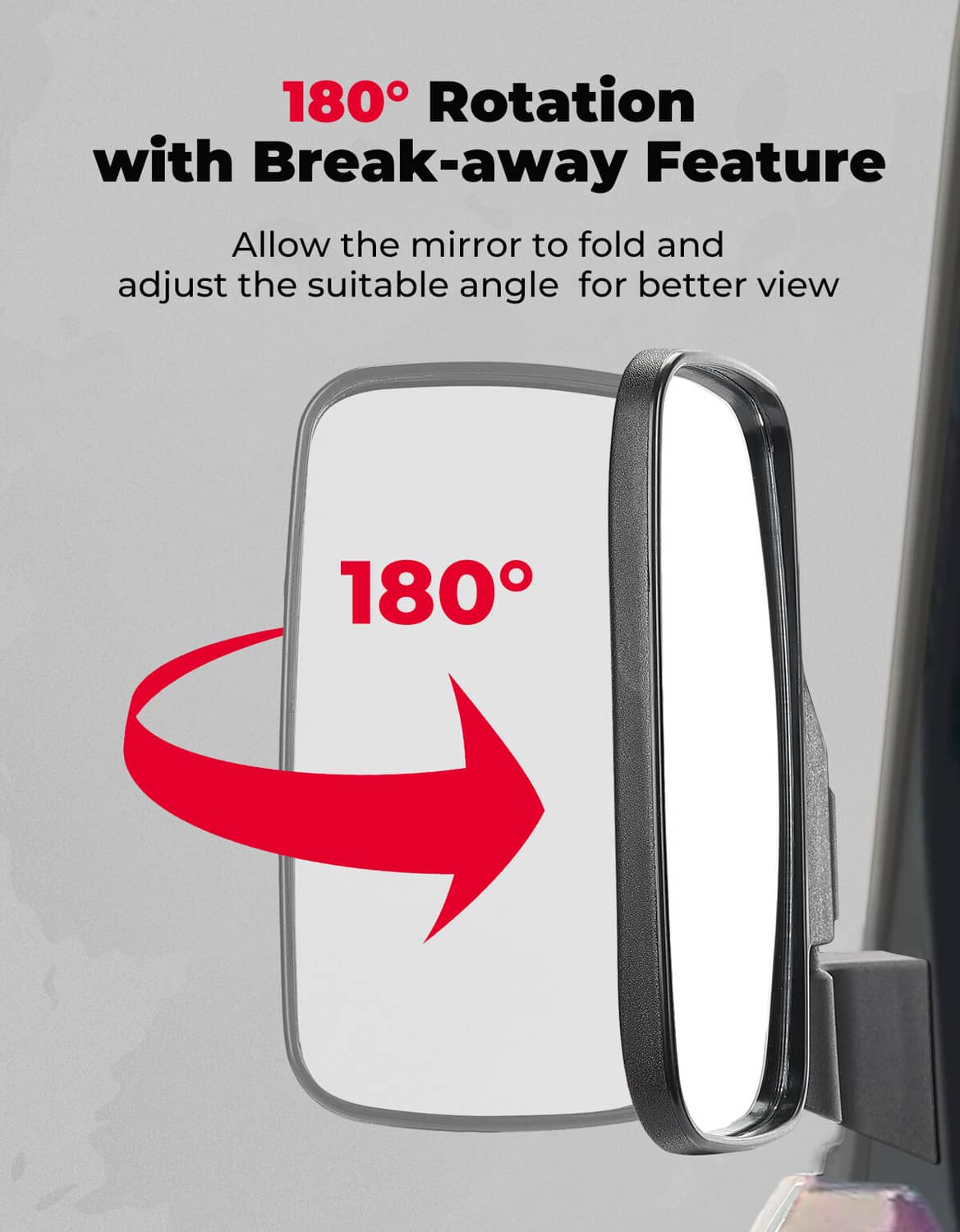 Solidspare Pair UTV Side View Mirrors Door Mounted for Polaris Ranger 1000 Crew XP SP 570