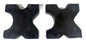 (Set of 2) 20 TON Steel Shop Press Bed Plates for H-Frame Arbor 4 Notch 1"x5"x5"