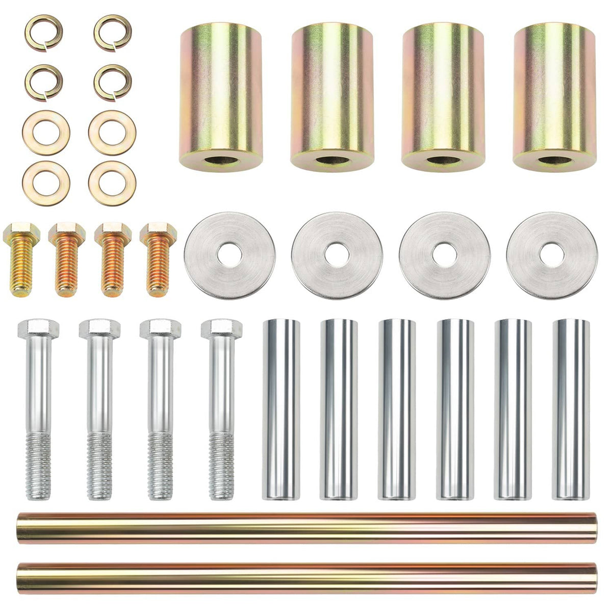 Solidspare Rear Left & Right A-Arm Bushing Shafts Blots Kit for 03-10 Polaris Sportsman 500