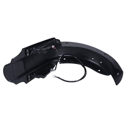 Solidspare Black CVO 4" Extended Rear Fender w LED & Wire Harness for 93-08 Harley Touring