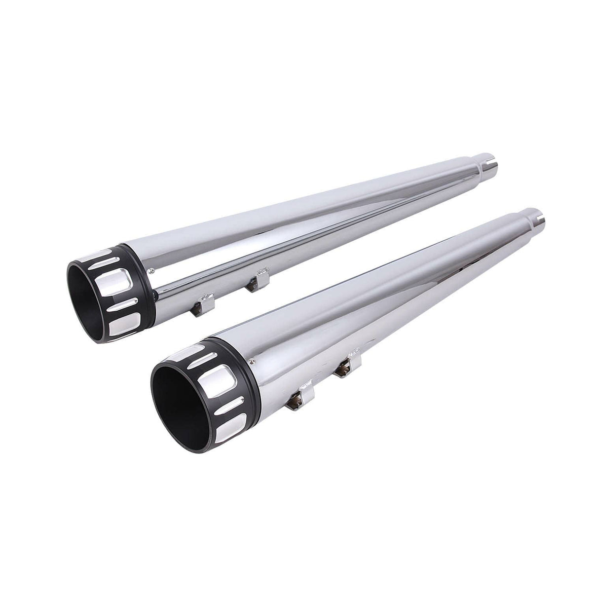 Solidspare for Harley Touring Baggers Dresser 1995-2016 DNA 4inch Exhaust Pipes Mufflers