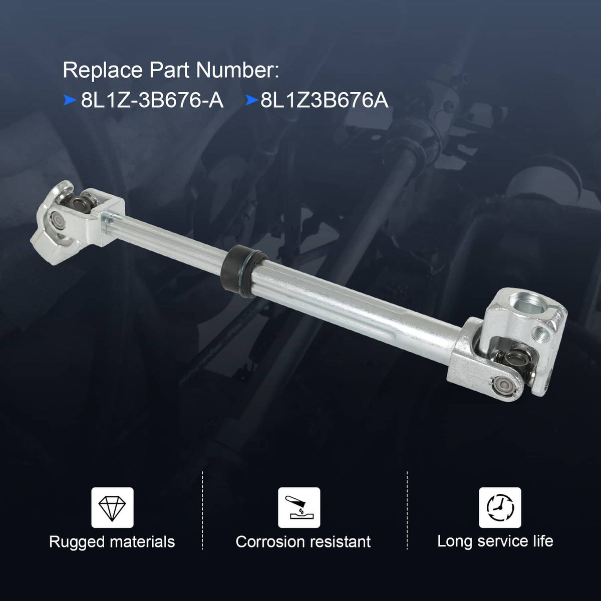 Solidspare For 2009-2014 Ford F-150 2007-2014 Expedition Lower Steering Shaft 8L1Z-3B676-A