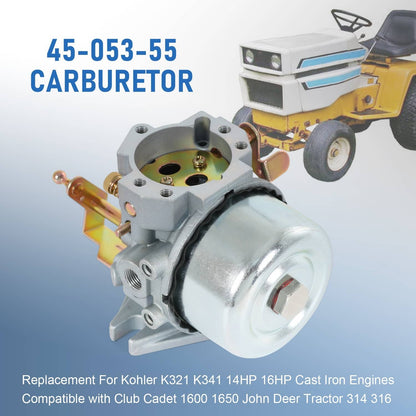 Solidspare Carburetor for Kohler K321 K341 Cast Iron Engine 14HP16HP John Deere Tractor 316