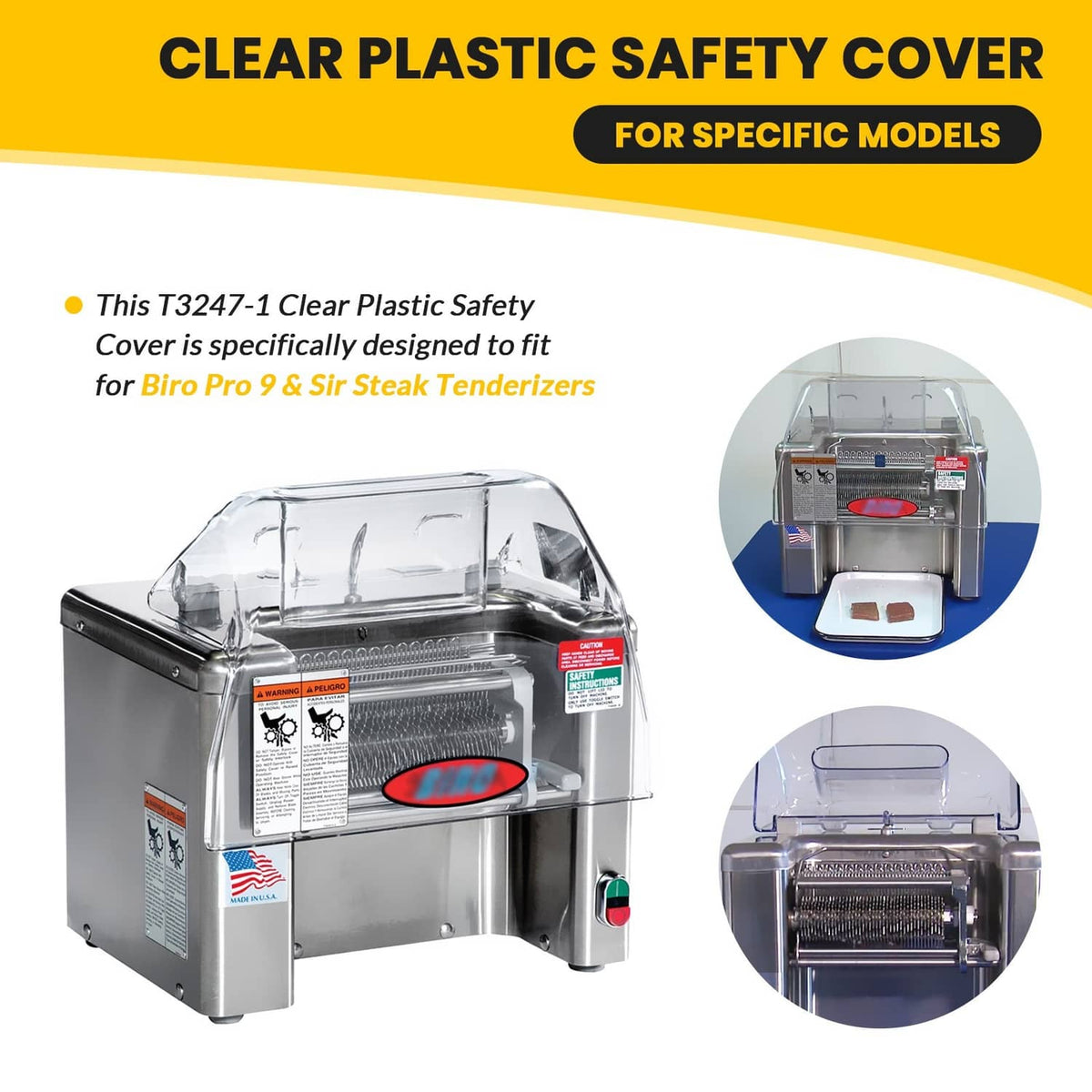 Solidspare Safety Cover for Biro Tenderizers Pro 9 & Sir Steak, replaces T3247-1, TA3096M-2