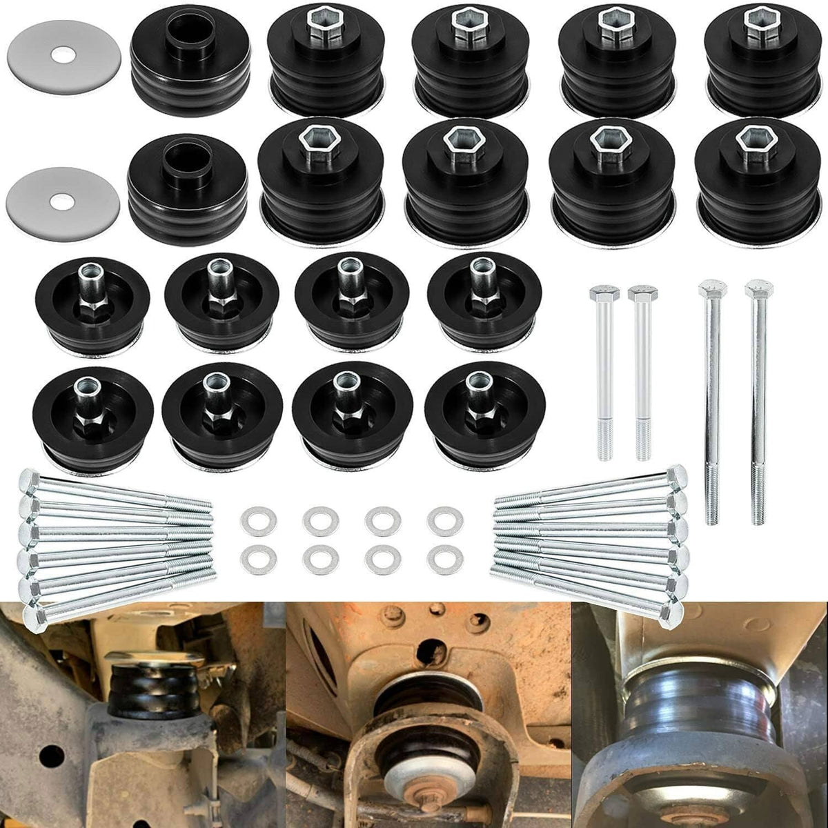 Solidspare Body Cab Mount Bushing Kit For Ford F250/350 Super Duty 2/4WD 2008-16 KF04060BK