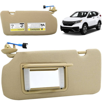 Solidspare Left Driver Side Sun Visor Beige w/Mirror & Light For 2017-2022 Honda CR-V CRV