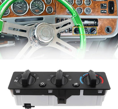 Solidspare Black A/C Climate Control Module Panel Q21-6119 For Peterbilt Truck New