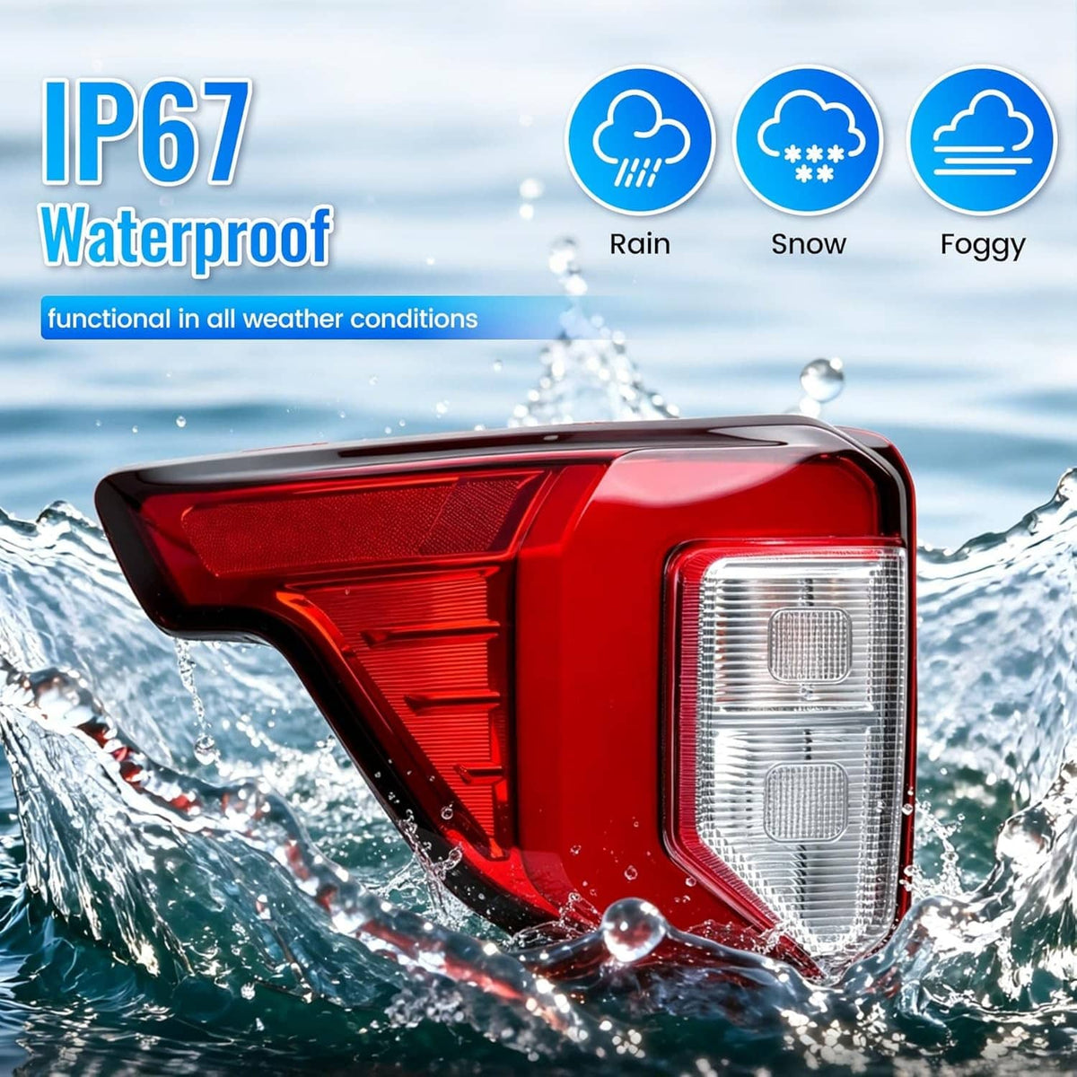 Solidspare New Left Side LED Tail Light For Ford Explorer 2020-2022 Rear Lamp LB5Z13404F