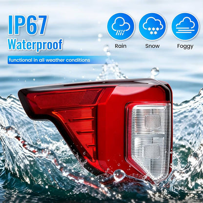 Solidspare New Left Side LED Tail Light For Ford Explorer 2020-2022 Rear Lamp LB5Z13404F