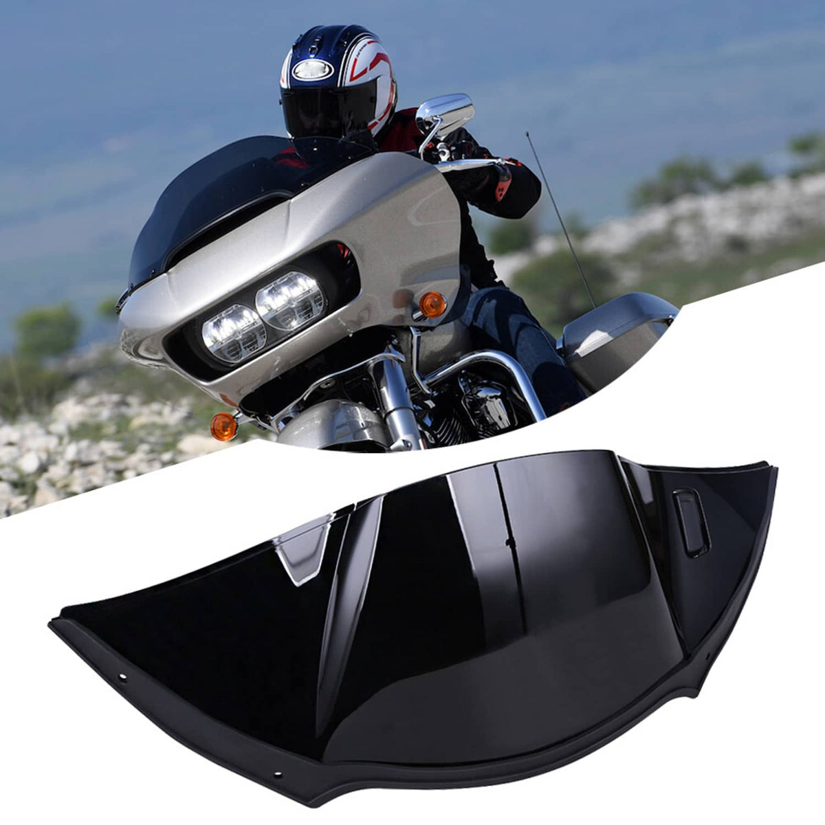 Solidspare Inner Fairing Cover Top Duct Air Vent Fits For Harley CVO Road Glide Ultra FLTR