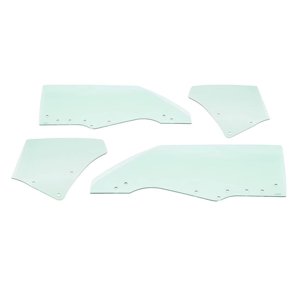 Solid Spare Fits Chevy Chevelle Malibu 2Door 1970-1972 Quarter Side Door Window Glass 4Pcs