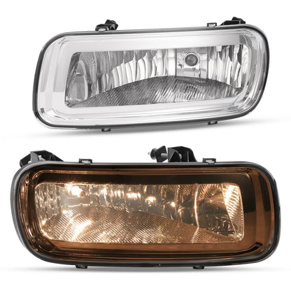 Solid Spare Fog Lights Assembly Clear Lens w/ Bulbs For 04-06 Ford F-150 06 Lincoln Mark LT