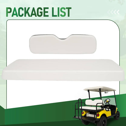 Solidspare White Seat Bottom Backrest Cushion Golf Cart For EZGO RXV,TXT,ST,ST Sport,Valor