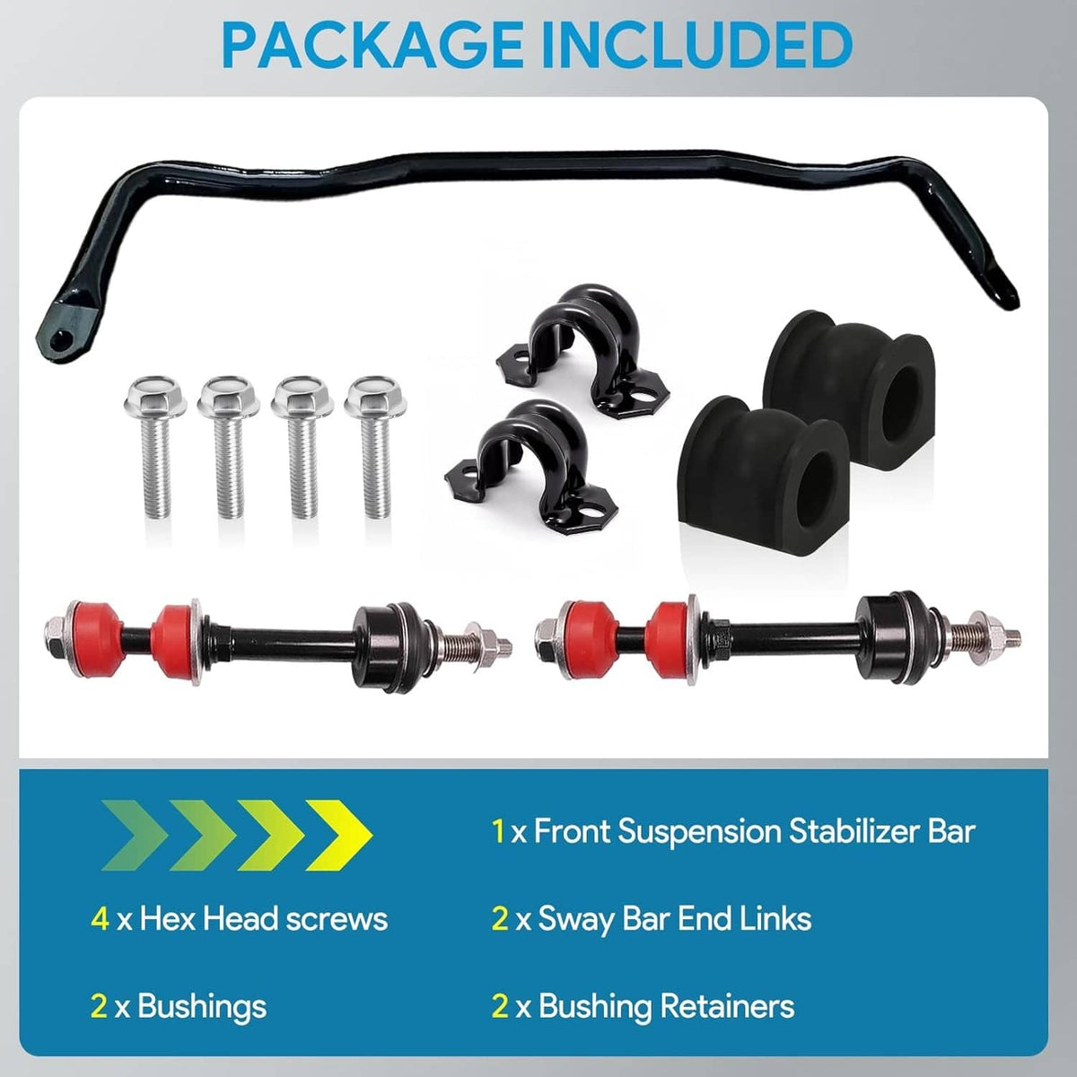 Solidspare Front Stabilizer Bar Kit & K80894 Sway Bar Front Sway Bar & Links 55398938AC