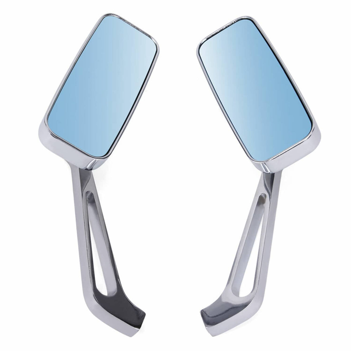 Solidspare Rectangle Motorcycle Mirrors Custom For Harley Cruiser Chopper Softail Sportster
