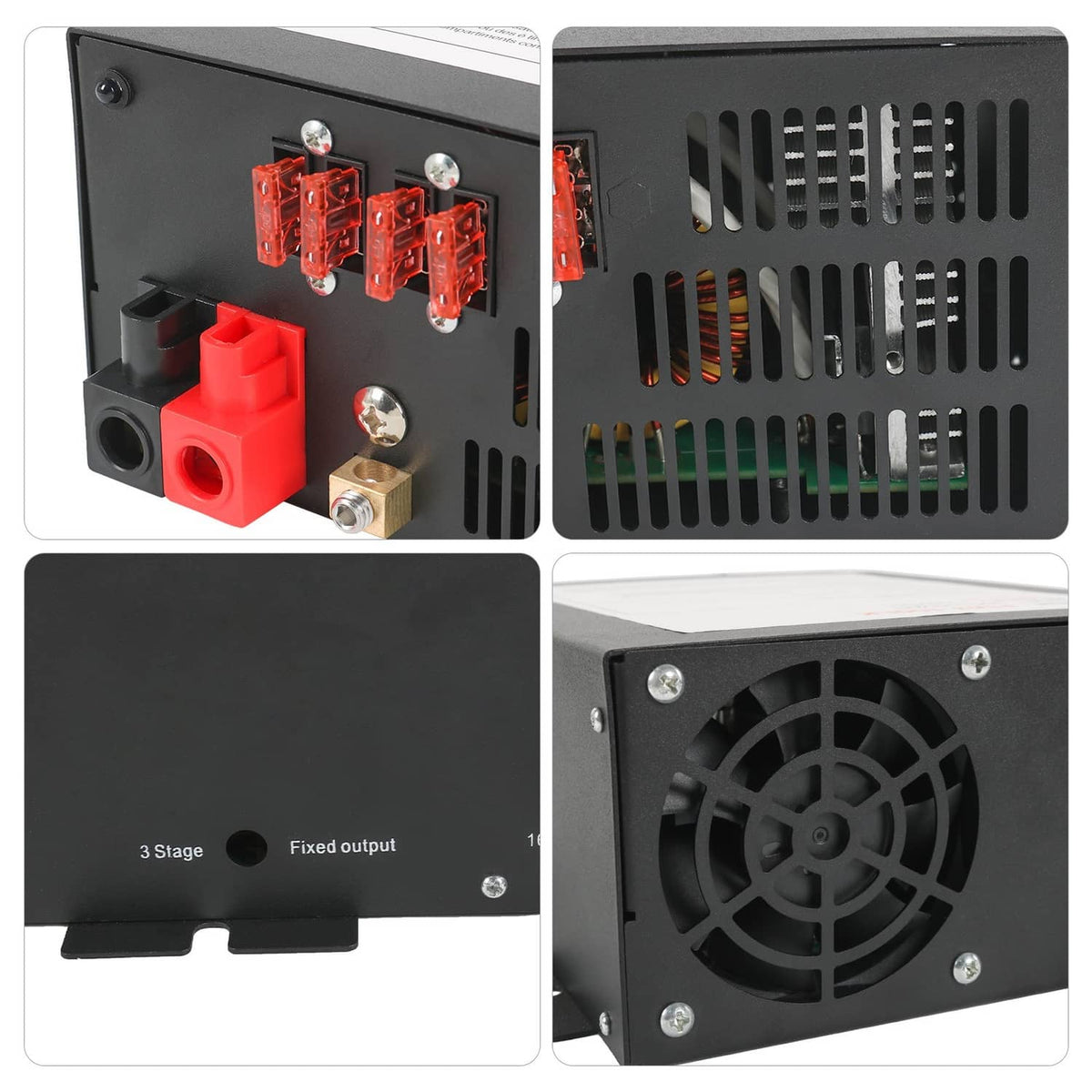 Solidspare 100 AMP RV Power Converter 110V to 12VDC Power Supply Charger 3 Stage Charging