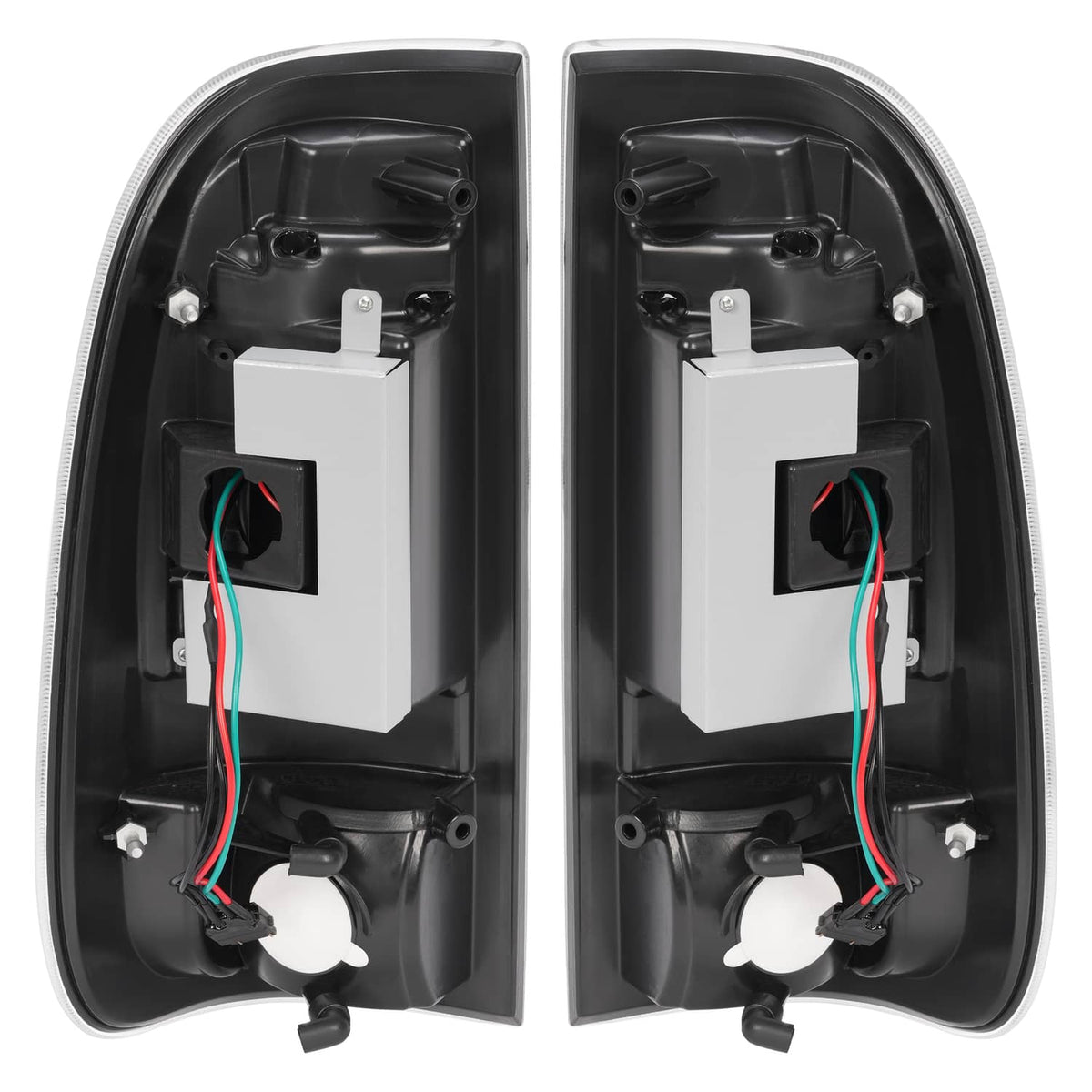 Solid Spare Black LED Tube Tail Lights Lamps For Ford F250 F350 F450 SD SuperDuty 2008-2016