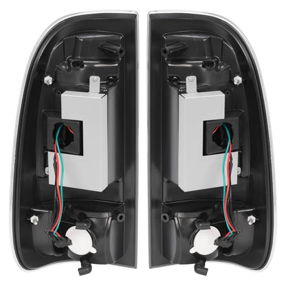 Solid Spare Black LED Tube Tail Lights Lamps For Ford F250 F350 F450 SD SuperDuty 2008-2016