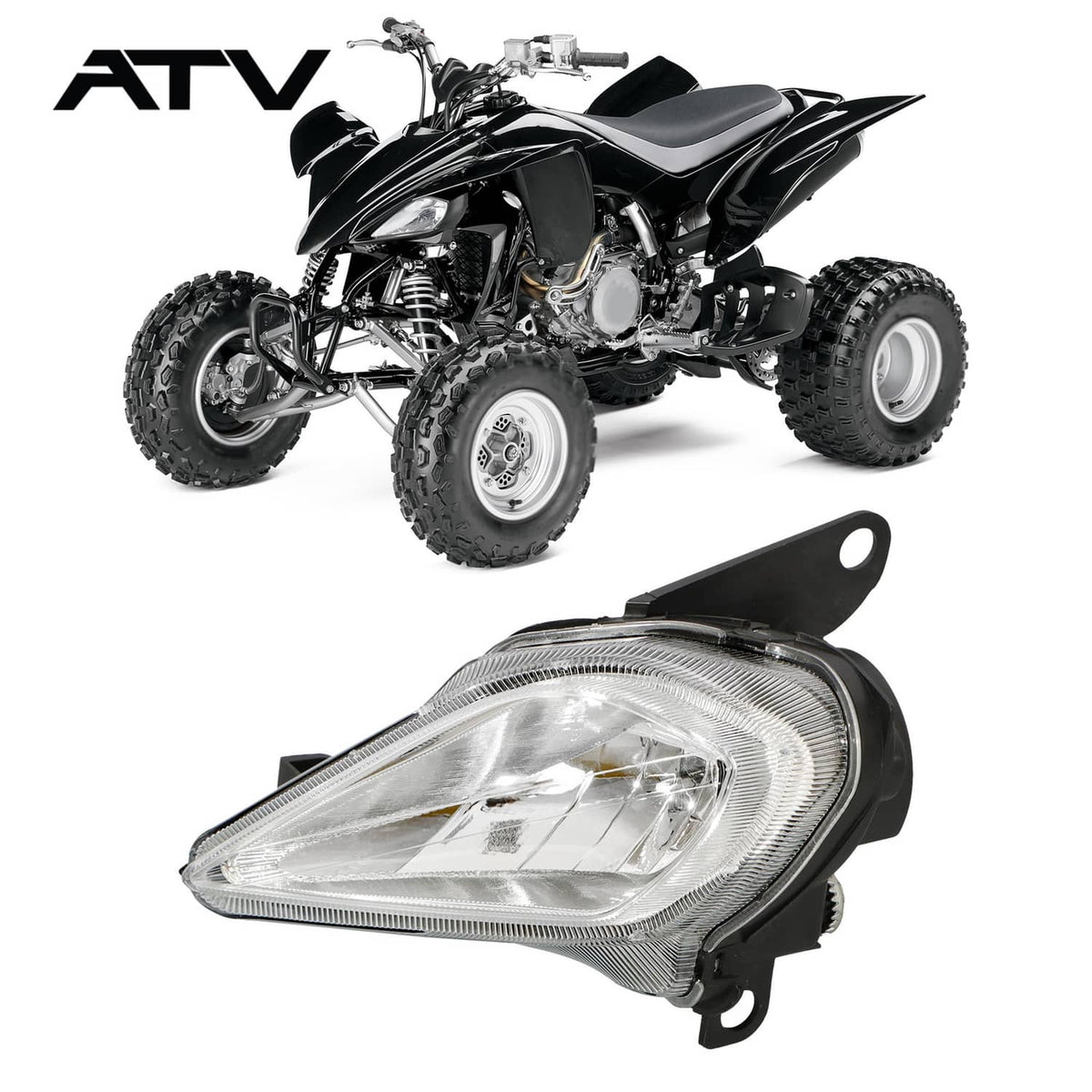 Solidspare Left Headlight Housing Frame For Yamaha Raptor YFZ450 Wolverine 5TG-84110-03-00