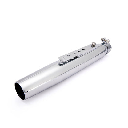 Solidspare Pair Chrome Motorcycle Exhaust Pipe Muffler Slip-On Cafe Racer Bobber Chopper US