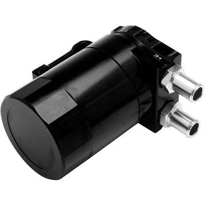 Solidspare Universal Oil Catch Can Kit Reservoir Baffled Tank with Breather Filter Aluminum