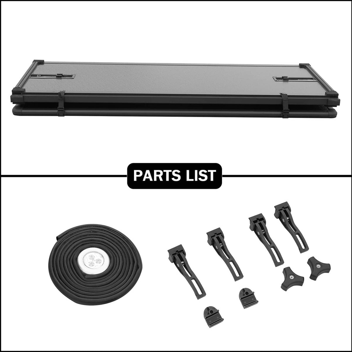 Solidspare 6FT Tri-Fold Hard Bed Tonneau Cover For Chevy Colorado GMC Canyon 2015-2024