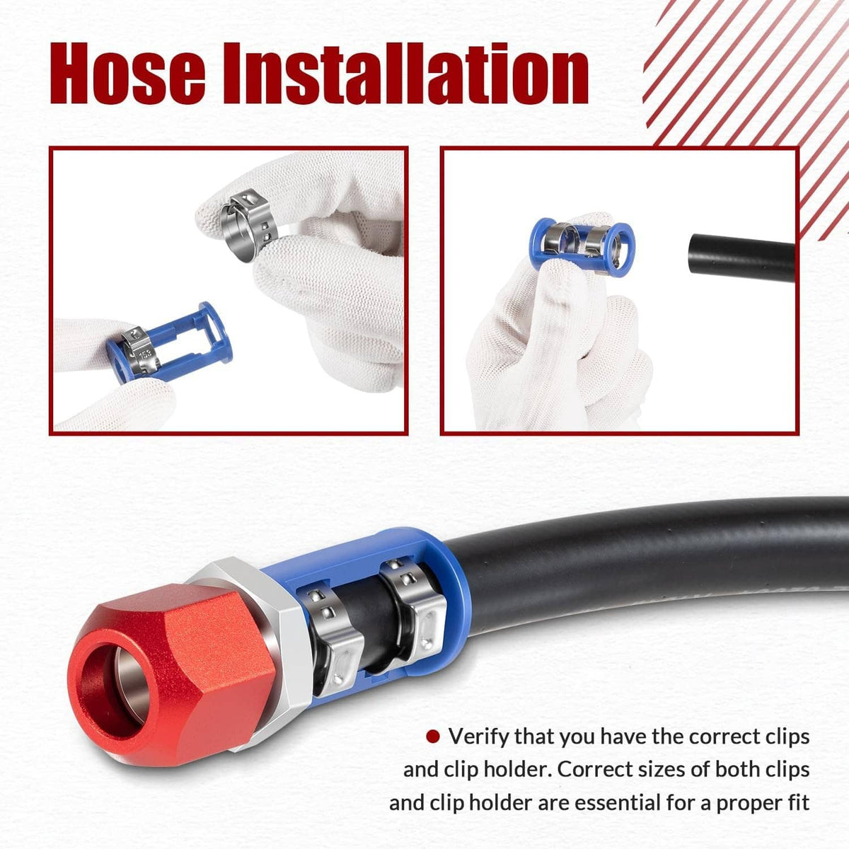 Solidspare 800-671 A/C Line Splice Kit for 3/8” Line With No.6 Hose 24" Line to Hose Repair