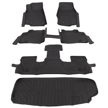 Solidspare All Weather Floor Mats 3 Row + Cargo Liners For Jeep Grand Cherokee L 2021-2025