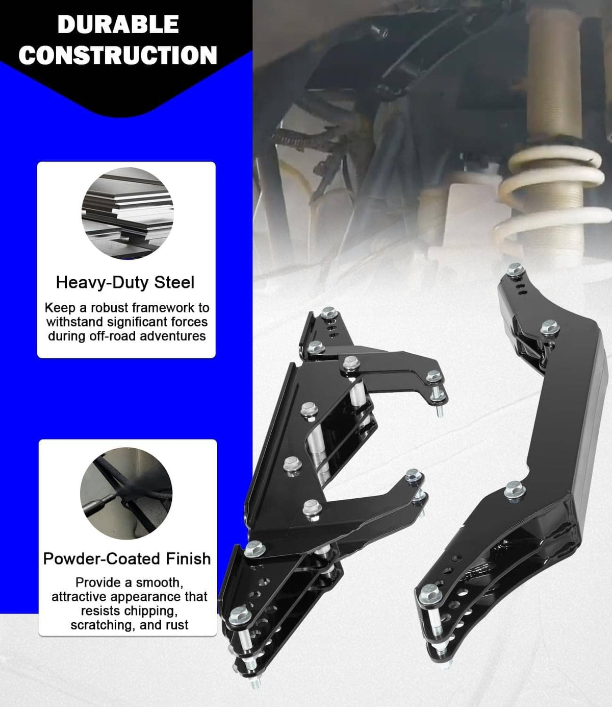 Solid Spare 2''-3'' Lift Kit Front & Rear for Polaris RZR S 800, RZR 4 800 2010-2014