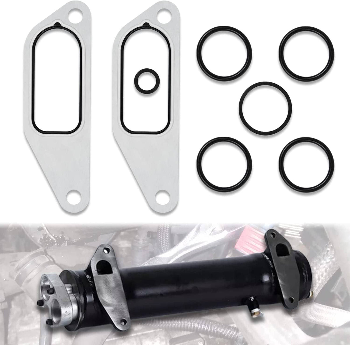 Solid Spare 431327 Oil Cooler Mounting Kit Gasket O-Rings for DT466 DT360 Engine #675513C1