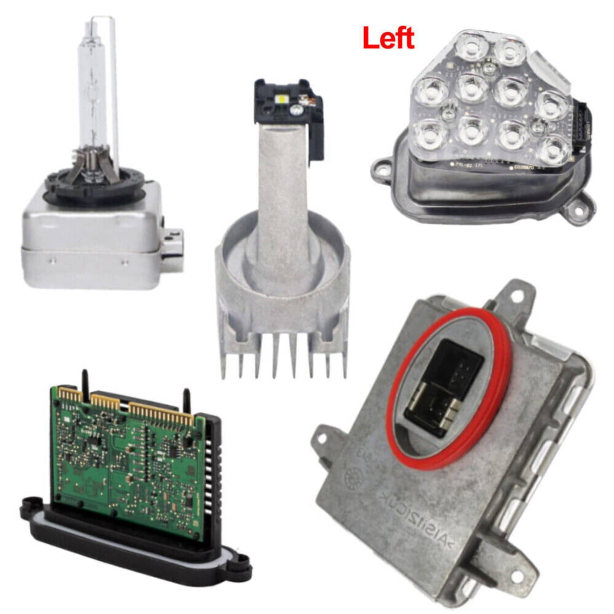 Solidspare For 11-13 BMW 5-Series 528i/535i Xenon Ballast Bulb LED Module Diode RH+LH Kit