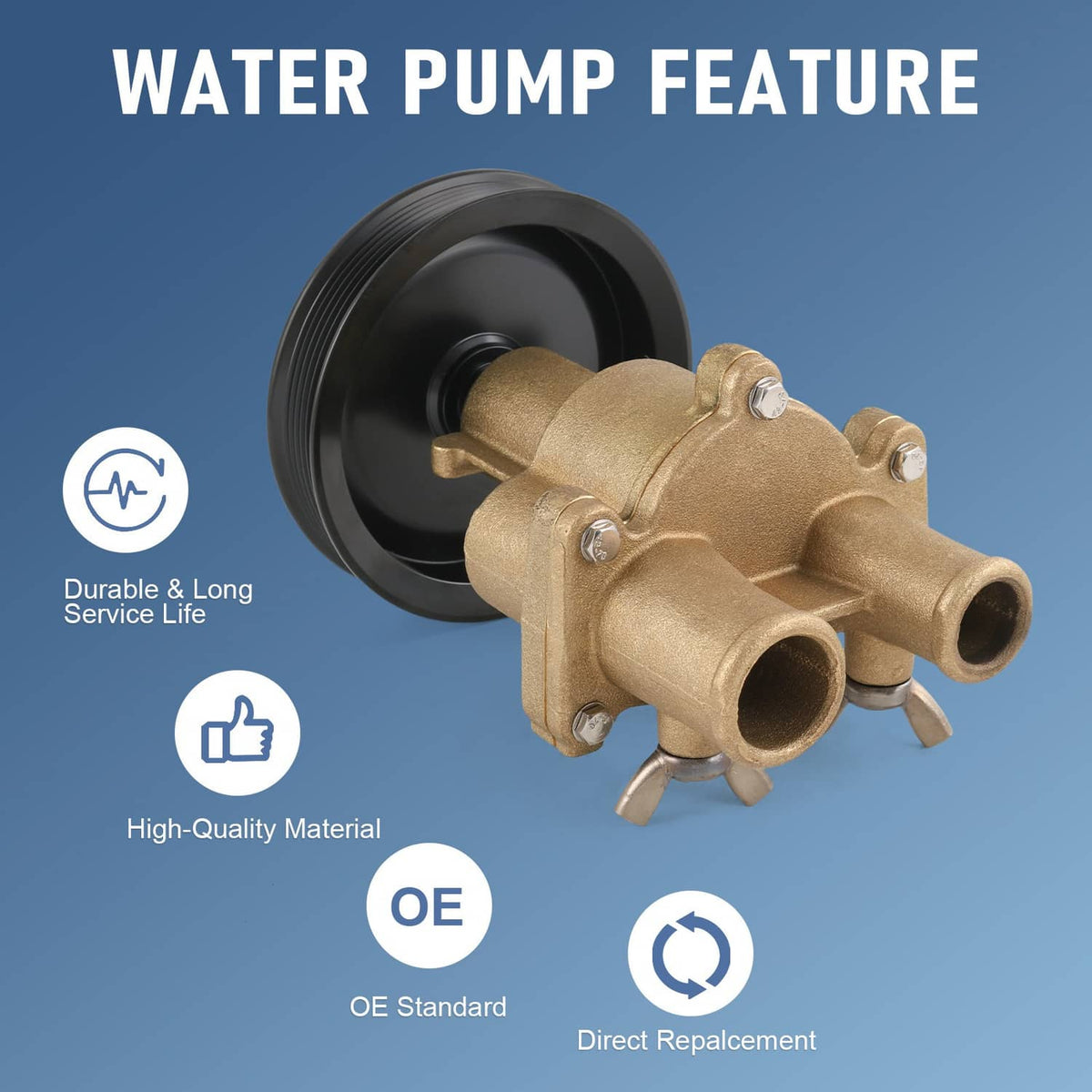 Solidspare 8M0122655 Raw Sea Water Pump 46-8M0139995 for MerCruiser Mercury Quicksilver