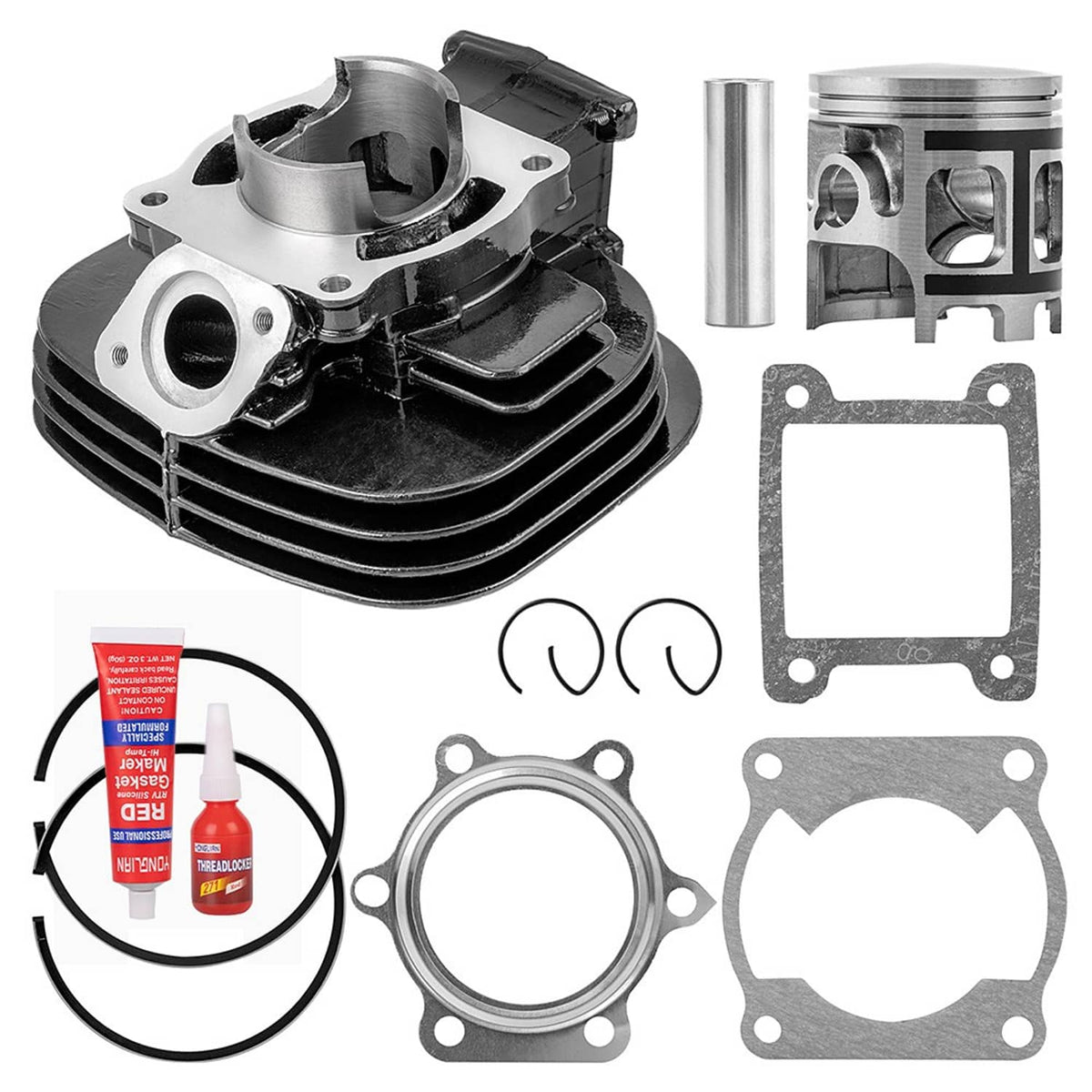 Solidspare Cylinder Top End Kit W/ Piston Rings &Gasket For Yamaha YFS200 Blaster 200 88-06