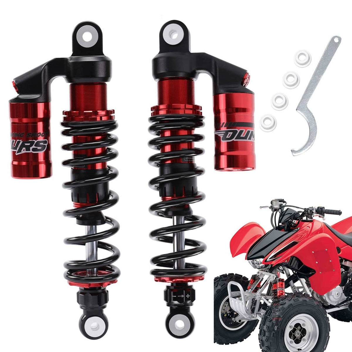 Solidspare PERFORMANCE 12.87" FRONT SHOCKS FOR HONDA FOURTRAX 300 TRX300 2X4 TRX300FW 2X4