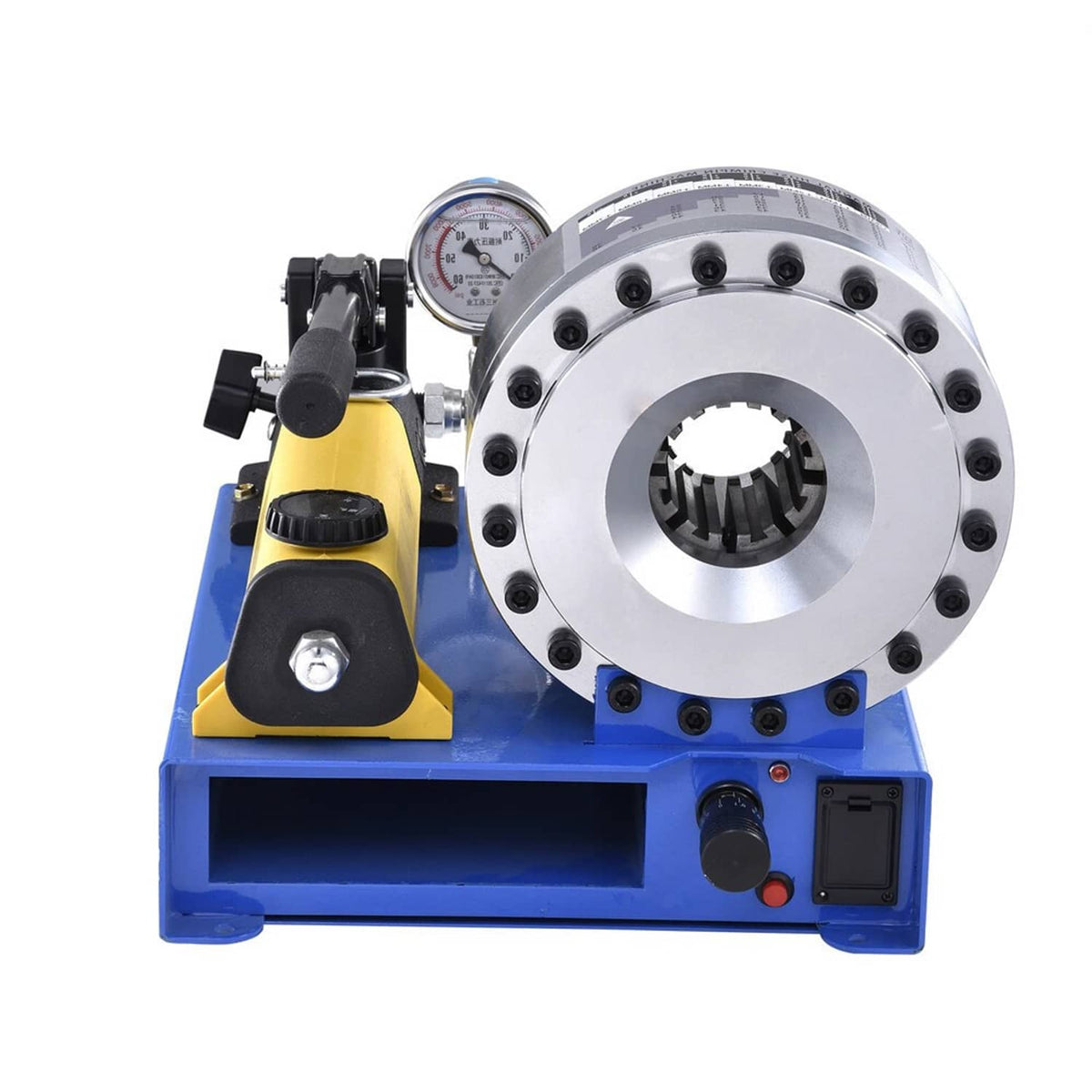 Solidspare New 5600KN Hydraulic Hose Crimper Pipe Clamping Machine w/ 8 Sets Dies 10mm-30mm