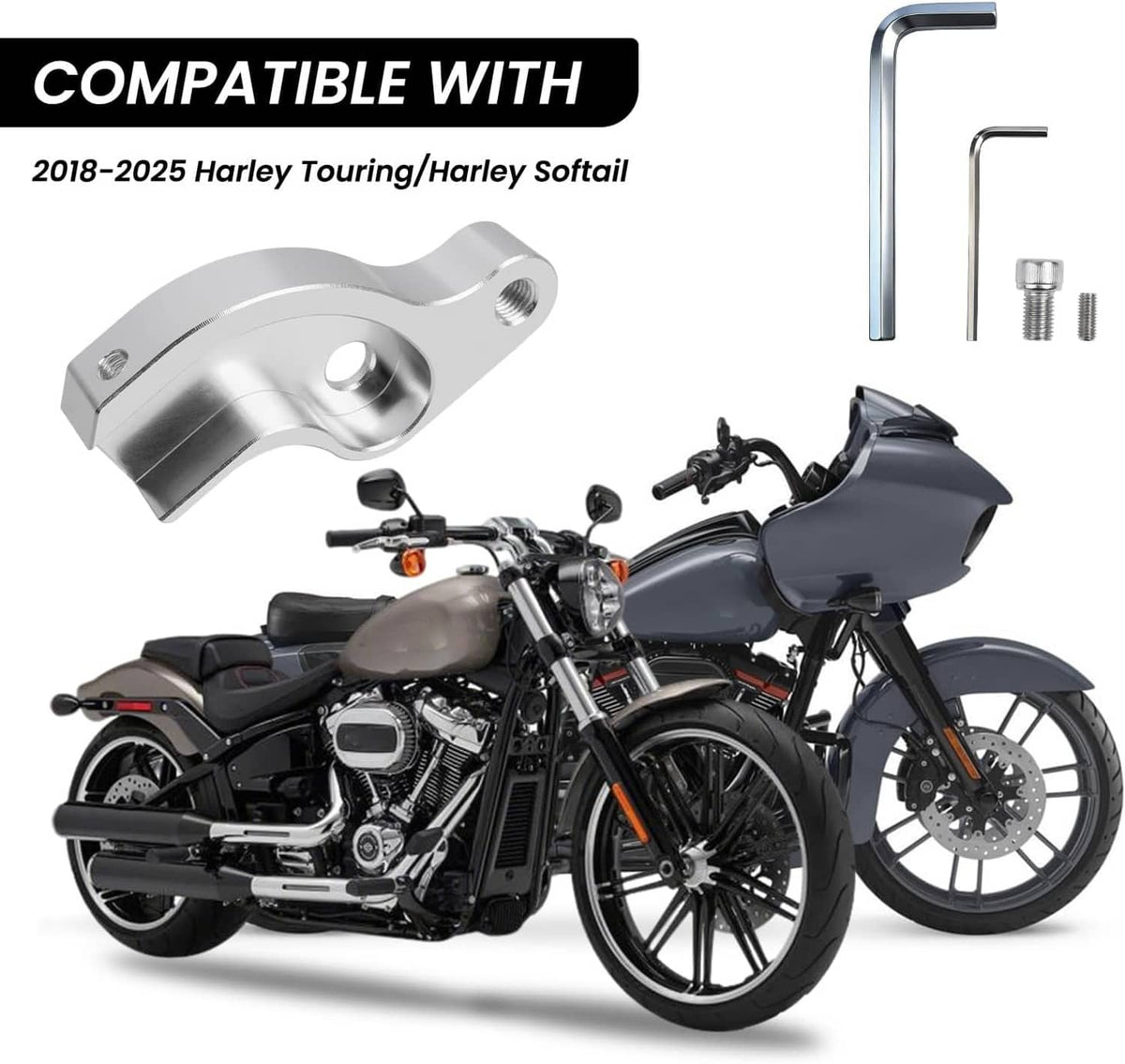 Solidspare Chrome Gear Shift Neutral Assist Bracket For Harley M8 Softail Touring Bagger