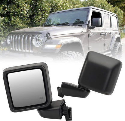 Solidspare Left Driver Side Power Heated Mirror Rear For 2018-2024 Jeep Wrangler Gladiator