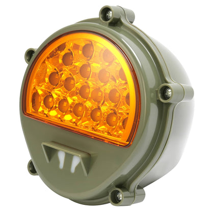 Solid Spare 2x New LED Front Turn Signal Lights Yellow Lens For Humvee M35 M998 #12422957