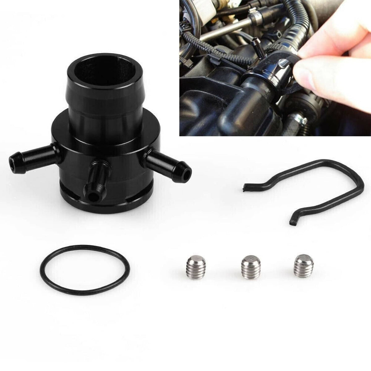 Solidspare For VW Audi 2.0T FSI TSI MK5 GTI A3 A4 Turbo Boost Tap Vacuum Sensor Adapter
