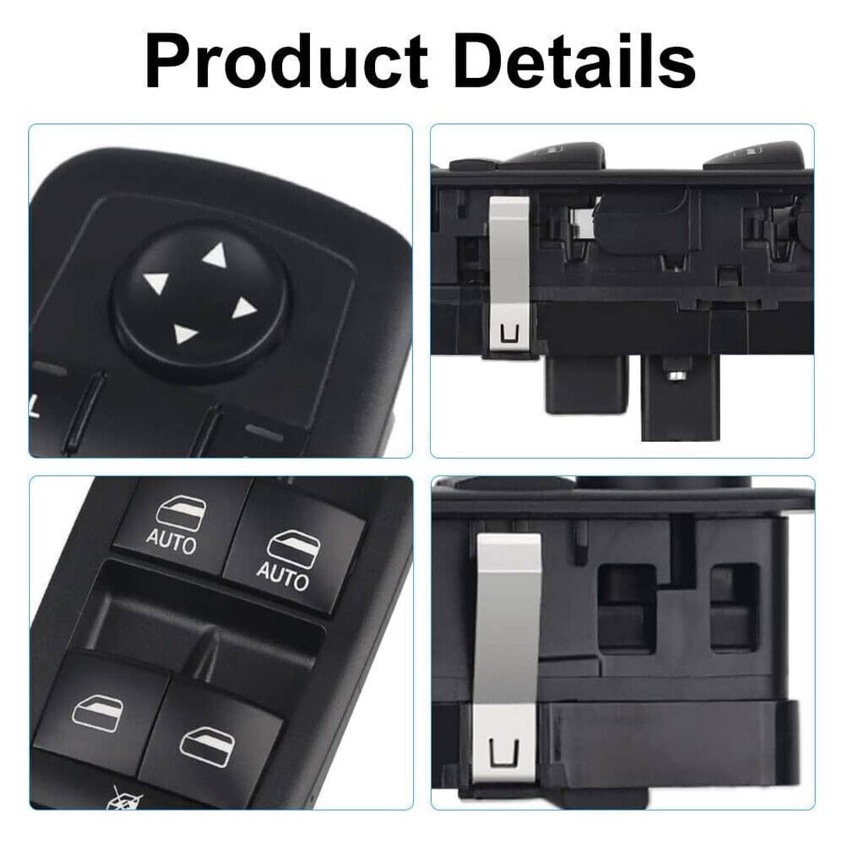 Solidspare Black Front Driver Side Window Switch 56046823AE For 2016-2018 Ram 1500 2500