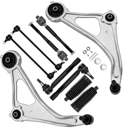 Solidspare 10Pcs Front Lower Control Arm Sway Bar Tie Rod Set For 2013 2014 Nissan Altima